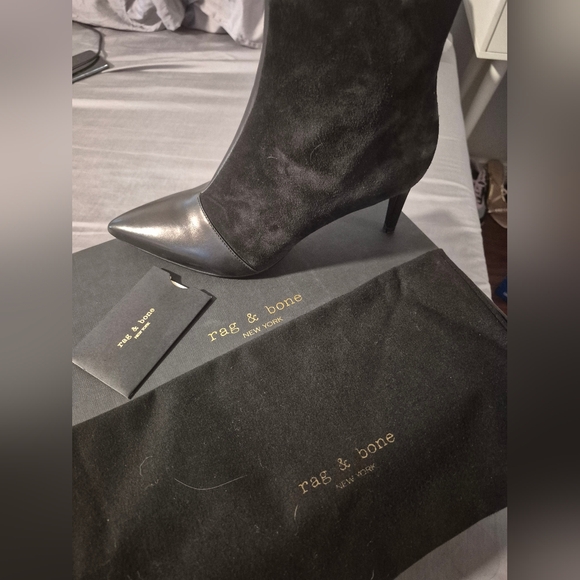 Rag & Bone Black Heeled Boots - Picture 1 of 6